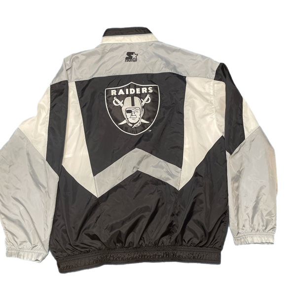 VINTAGE 90’s STARTER NFL Oakland Raiders Jacket Size XL Great Condition - Picture 2 of 6